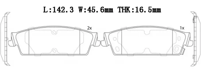 15792633 Brake Pads for CADILLAC ESCALADE, CHEVROLET TAHOE (K2UC), GMC YUKON (GMT900)