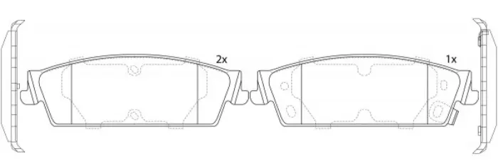 15792633 Brake Pads for CADILLAC ESCALADE, CHEVROLET TAHOE (K2UC), GMC YUKON (GMT900)