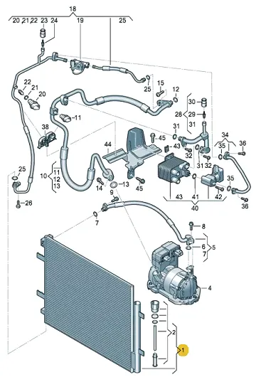 1ED816411A Air Conditioning Condenser for 