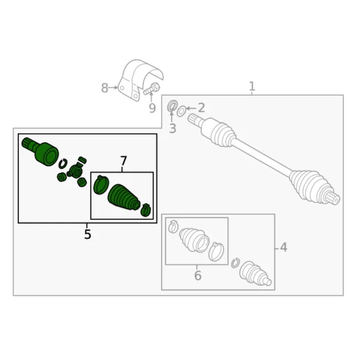 3QF498103E Transmission Parts CV Joint for 