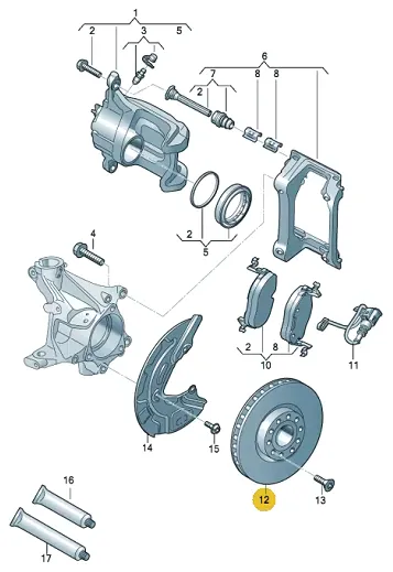 1ED615301A FRONT BRAKE DISC for 