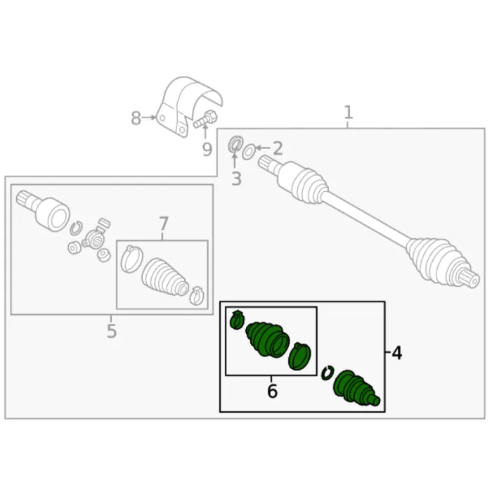 3QF498099B Transmission Parts C.V Joint for 