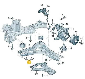 1ED407151 Suspension Parts Control Arm for 