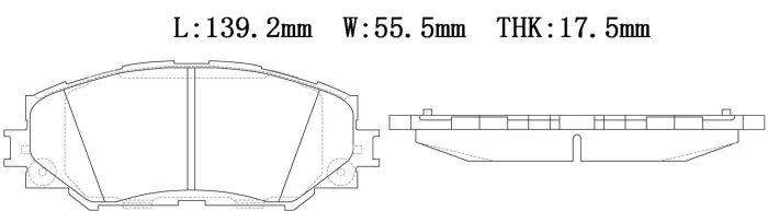 0446502220 Brake Pads for LEXUS HS (ANF10), SCION xB MPV, SUBARU TREZIA, TOYOTA PREMIO (_T26_)