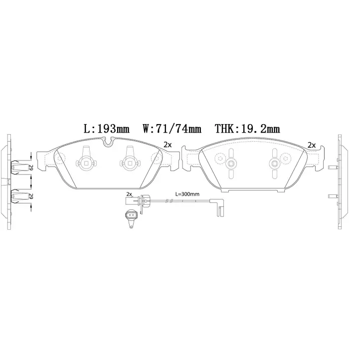 4H0698151G Brake Pads for AUDI A8 / S8 D4 (4H2, 4H8, 4HC, 4HL), A6 / S6 C7 (4G2, 4GC), A7 / S7 Sportback (4GA, 4GF)