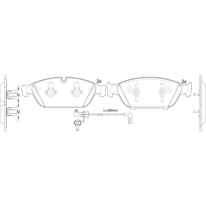 4H0698151G Brake Pads for AUDI A8 / S8 D4 (4H2, 4H8, 4HC, 4HL), A6 / S6 C7 (4G2, 4GC), A7 / S7 Sportback (4GA, 4GF)