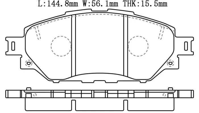 044650K380 Brake Pads for TOYOTA HILUX REVO VIII Pickup (_N1_), HILUX REVO VIII Platform/Chassis (_N1_)