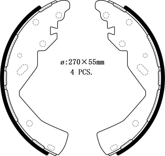 UAYN2638Z Brake Shoe Set for FORD RANGER (TKE), RANGER SUV (TKE), MAZDA BT-50 Pickup (CD, UN)