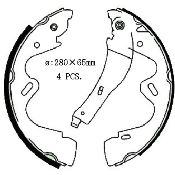 440600X825 Brake Shoe Set for NISSAN CABSTAR E (TL_, VL_), TERRANO II Van (R20), MISTRAL (R20), PATHFINDER I (WD21)