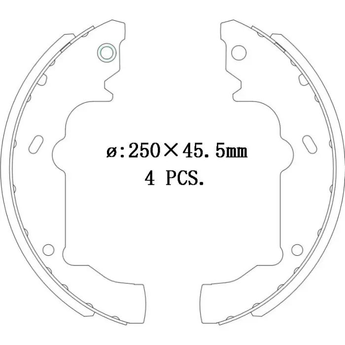 0449508010 Brake Shoe Set for CHEVROLET EQUINOX, TOYOTA SIENNA (_L1_)