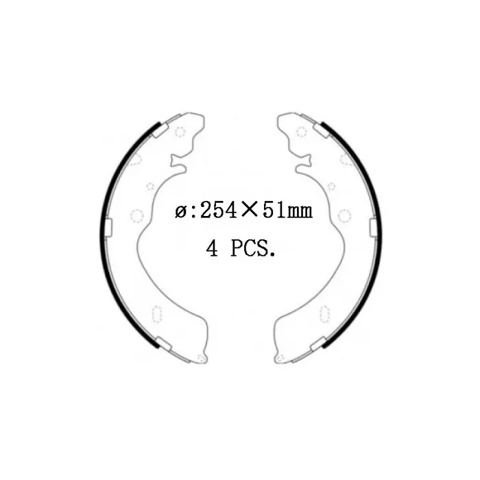 8973026351 Brake Shoe Set for ISUZU D-MAX II (TFR, TFS), D-MAX I (TFR, TFS), D-MAX I Platform/Chassis (TFR, TFS)