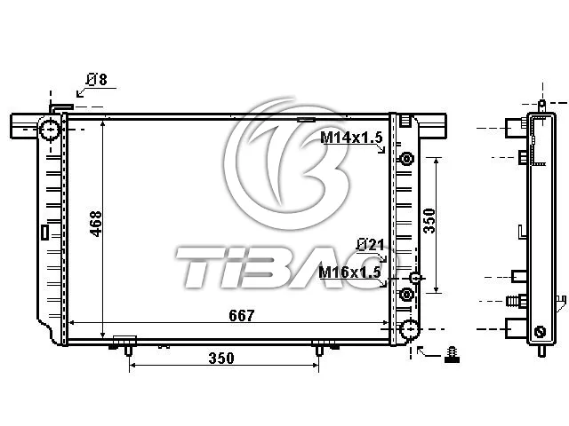 1295000103 Engine Parts Radiator for MERCEDES-BENZ SL (R129)