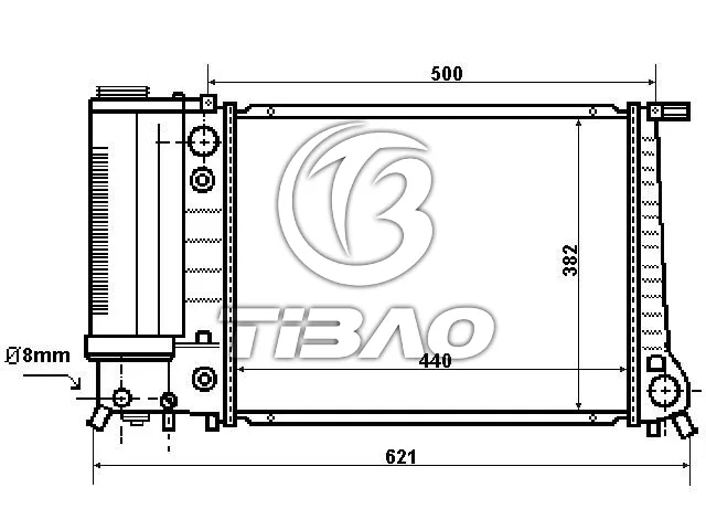 17111719305 Engine Parts Radiator for BMW 5 (E12), 3 (E30)