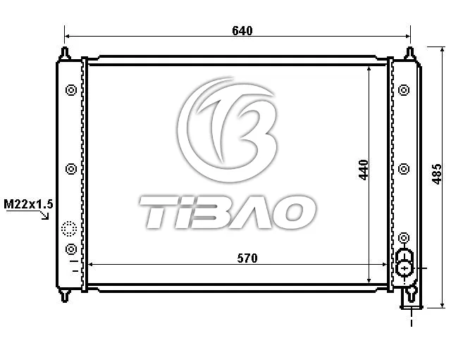 068121253E Engine Parts Radiator for VW TRANSPORTER T3 Platform/Chassis (24_), CARAVELLE T3 Bus (25_)