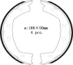 LR001020 Brake Shoe Set for LAND ROVER FREELANDER 2 (L359), FREELANDER 2 VAN (L359)
