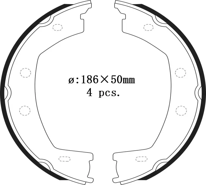 LR001020 Brake Shoe Set for LAND ROVER FREELANDER 2 (L359), FREELANDER 2 VAN (L359)