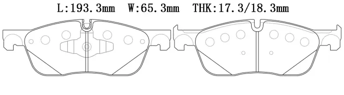 LR072681 Brake Pads for JAGUAR XF SPORTBRAKE (X260), LAND ROVER DISCOVERY SPORT (L550)