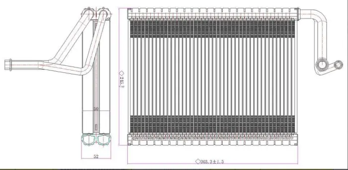 64119378108 Air Conditioning Evaporator for BMW 8 Coupe (G15, F92), 5 (G30, F90), 6 Gran Turismo (G32), 7 (G11, G12)