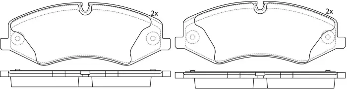 LR016962 Brake Pads for LAND ROVER DEFENDER Station Wagon (L663), DISCOVERY V (L462), DISCOVERY V VAN (L462), DEFENDER Van (L663), RANGE ROVER SPORT II (L494), RANGE ROVER IV (L405), DISCOVERY IV (L319), RANGE ROVER SPORT I (L320), DISCOVERY IV VAN (