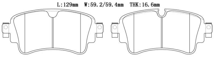 8W0698451T Brake Pads for AUDI Q5, VW TOUAREG