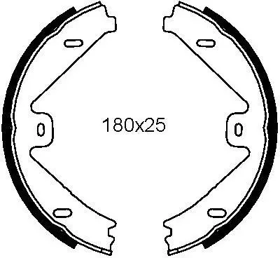 0054203620 Brake Shoe Set for MERCEDES-BENZ CLS (C218), E-CLASS (W212), GLK-CLASS (X204), C-CLASS Coupe (C204), S-CLASS (W221)