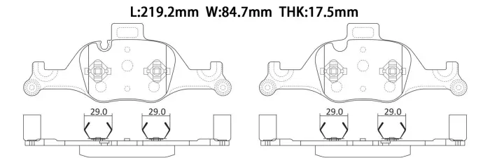 34106888482 BMW Brake Pad for BMW i4 (G26), 5 (G30, F90), 2 Coupe (G42, G87), 4 Coupe (G22, G82), X5 (G05, F95), X6 (G06, F96), 3 (G20, G80, G28), 6 Gran Turismo (G32), X3 Van (G01), X4 (G02, F98), 7 (G11, G12)