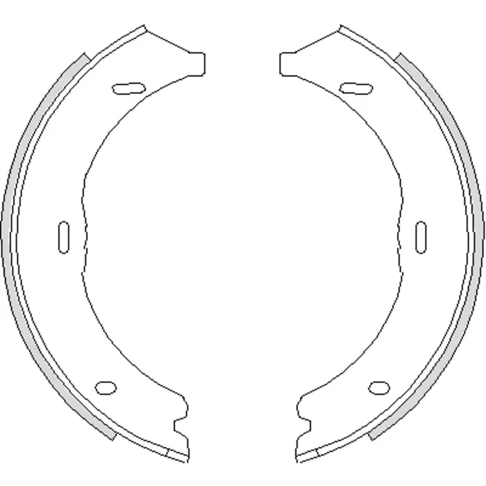 6394200220 Brake Shoe Set for MERCEDES-BENZ EQV (W447), eVITO Van (W447), VITO / MIXTO Van (W639), VALENTE Bus (W639)