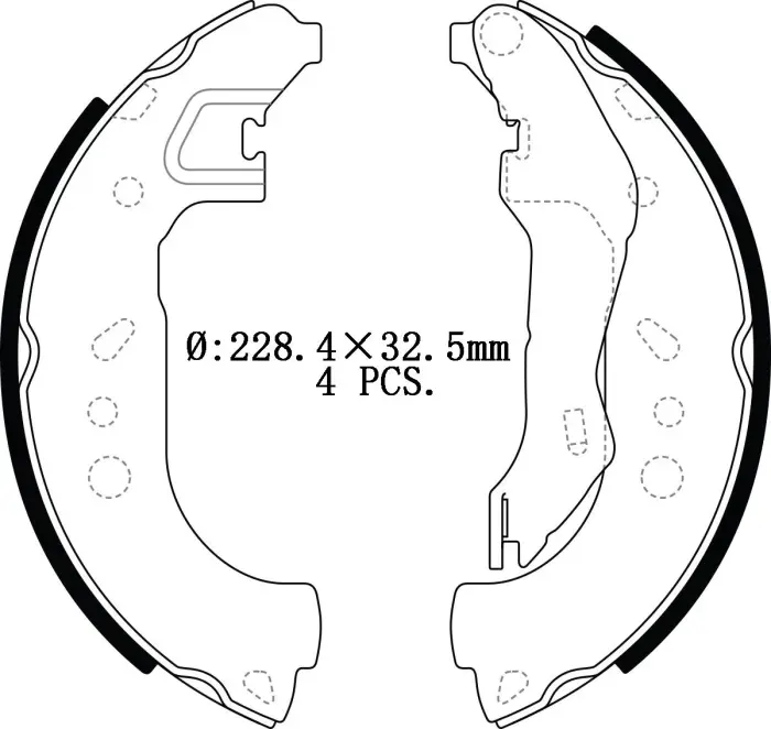 6R0698525B Brake Shoe Set for SEAT TOLEDO IV (KG3), SKODA ROOMSTER Praktik (5J)