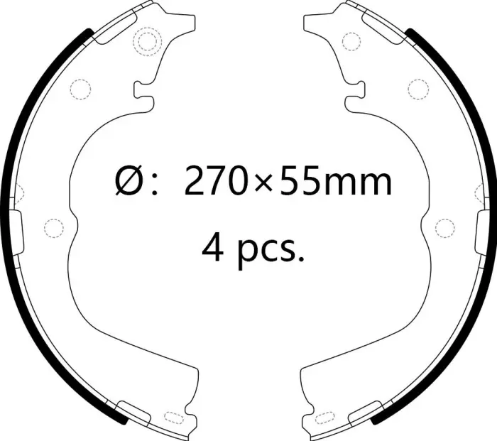 K2317 Brake Shoe Set for NISSAN 100NX (B13), PULSAR V Hatchback (N14), Q BIC III Estate Van (Y10), PULSAR V Liftback (N14), PULSAR III (N14), SENTRA / TSUBAME III Traveller (Y10)