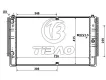 7D0121253 Engine Parts Radiator for VW EUROVAN T4 Van (70A, 70H, 7DA, 7DH), CARAVELLE T4 Bus (70B, 70C, 7DB, 7DK, 70J, 70K, 7DC, 7DJ), TRANSPORTER Mk IV Platform/Chassis (70E