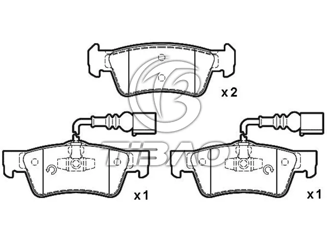 7L6698451C Brake Pads for VW CALIFORNIA T5 Camper (7EC, 7EF, 7EG, 7HF), MULTIVAN Mk V (7HM, 7HN, 7HF, 7EF, 7EM, 7EN), EUROVAN T5 Van (7HA, 7HH, 7EA, 7EH), CARAVELLE T5 Bus (7HB, 7HJ, 7EB, 7EJ), TOUAREG (7LA, 7L6, 7L7)