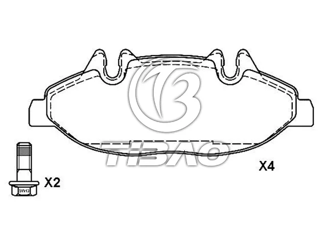 0004216110 Brake Pads for MERCEDES-BENZ VALENTE Bus (W639), VITO / MIXTO Van (W639)