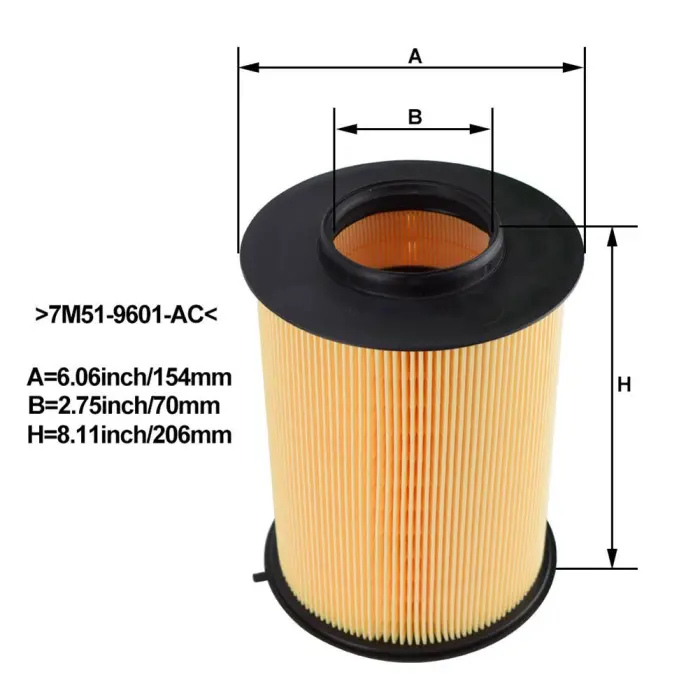 7M519601AC Engine Parts Air Filter for