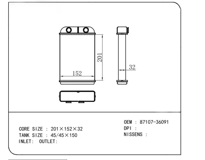 8710736091 Heat Exchanger for 