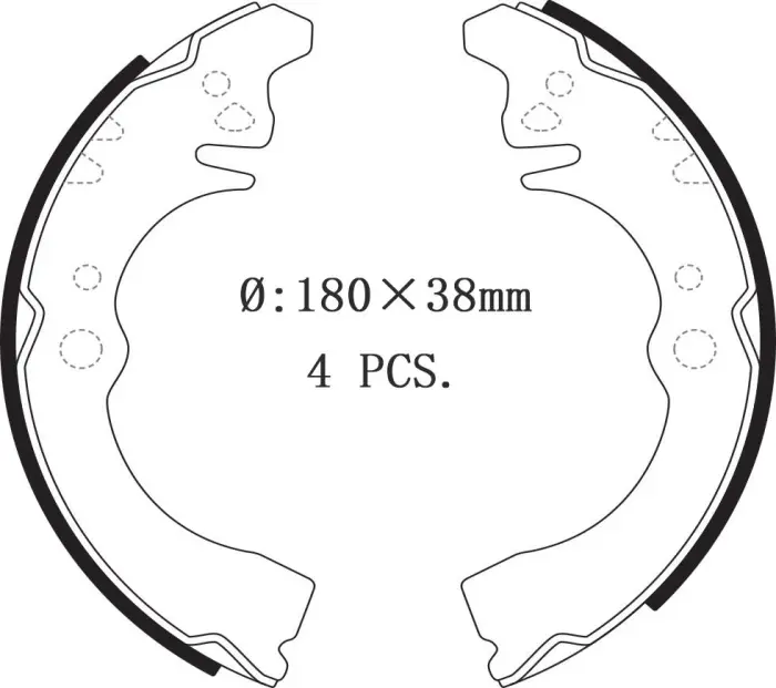 K0029 Brake Shoe Set for HONDA FIT III (GE_, GG_, GP_, ZA_), FIT III MONOCAB (GE_, MG MG ZS Hatchback, ROVER 25 I Hatchback (RF)