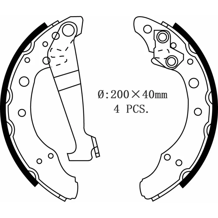 811698525A Brake Shoe Set for AUDI 80, VW CARAT