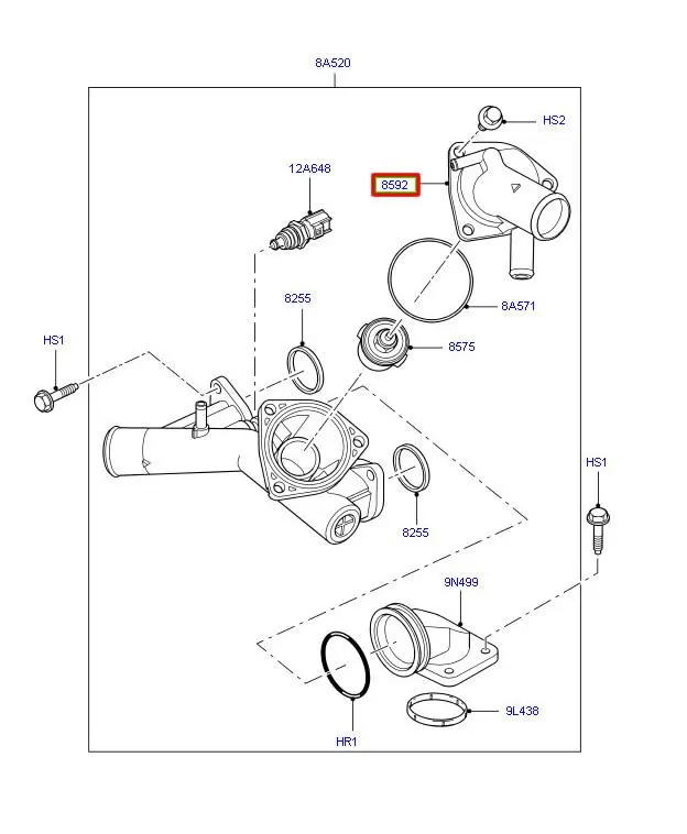 4624378 Engine Parts  Coolant Flange for