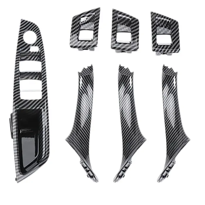 51417225875SETCARBON Inner Door Handle Trim Set for 