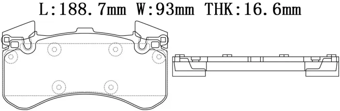 4H0698151F Brake Pads for AUDI A8 / S8 D4 (4H2, 4H8, 4HC, 4HL)