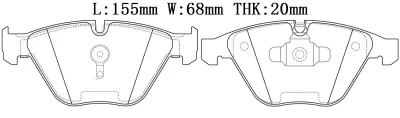 34116794915 BMW Brake Pad for BMW 3 Touring (E91), Z4 Roadster (E89), X1 (E84), 5 (E60), 6 (E63), 7 (E65, E66, E67)