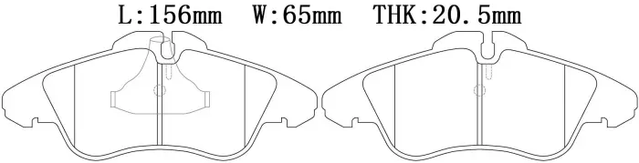 0044205520 Brake Pads for MERCEDES-BENZ SPRINTER, VW LT