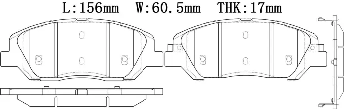 581012WA00 Brake Pads for