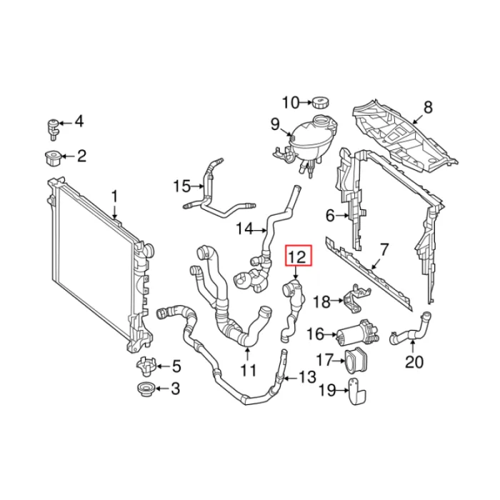 2185010382 Engine Parts Cooling Water Pipe for 