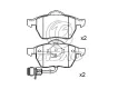 4A0698151C Brake Pads for AUDI A4, VW PASSAT