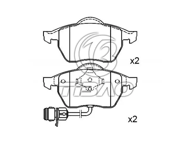 4A0698151C Brake Pads for AUDI A4, VW PASSAT