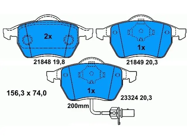 7M3698151 Brake Pads for VW SHARAN, FORD GALAXY MK I VAN (WGR), SEAT ALHAMBRA VAN (7V8, 7V9)