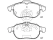 1605282 Brake Pads for CADILLAC BLS Wagon, CHEVROLET VECTRA, FIAT CROMA Estate Van (194_), OPEL VECTRA C GTS (Z02), SAAB 9-3 (YS3F, E79, D79, D75), VAUXHALL ASTRA Mk V (H) Sport Hatch (A04)