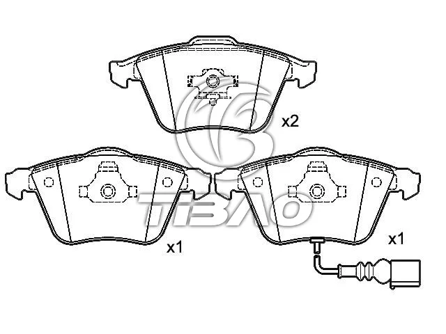 1K0698151B Brake Pads for AUDI A3, VW CC, SEAT LEON (1P1), SKODA SUPERB II Estate (3T5)