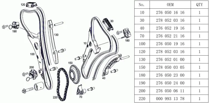 TIMINGSETM276 Engine Parts Timing Kit for 