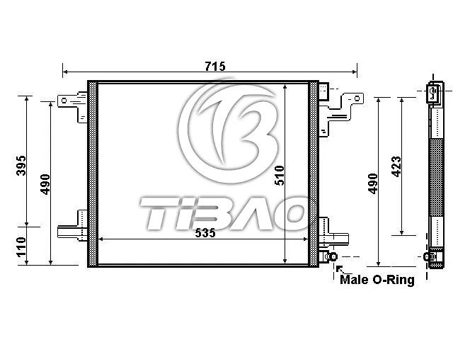 1638300070 Air Conditioning Condenser for MERCEDES-BENZ M-CLASS (W163)